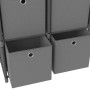 4-cube shelving with gray fabric boxes 69x30x72.5 cm by vidaXL, Bookcases and shelves - Ref: Foro24-322601, Price: 33,75 €, D...