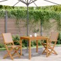 Garden chairs 2 units solid acacia wood and taupe gray fabric by , Garden chairs - Ref: Foro24-367671, Price: 122,68 €, Disco...