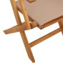 Garden chairs 2 units solid acacia wood and taupe gray fabric by , Garden chairs - Ref: Foro24-367671, Price: 122,68 €, Disco...