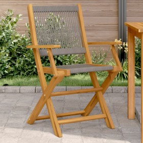 Garden chairs 2 units solid acacia wood gray polypropylene by , Garden chairs - Ref: Foro24-367667, Price: 145,45 €, Discount: %