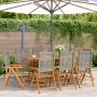 Reclining garden chairs 8 pcs PE rattan solid wood gray by , Garden chairs - Ref: Foro24-3214525, Price: 586,78 €, Discount: %