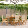 Reclining garden chairs 6 pcs PE rattan solid wood beige by , Garden chairs - Ref: Foro24-3214527, Price: 445,12 €, Discount: %