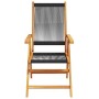 Reclining garden chairs 8 pcs solid acacia wood black by , Garden chairs - Ref: Foro24-3214531, Price: 640,61 €, Discount: %