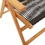 Reclining garden chairs 8 pcs solid acacia wood black by , Garden chairs - Ref: Foro24-3214531, Price: 640,61 €, Discount: %