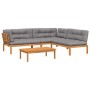 Garten-Palettensofa-Set mit 4-teiligen Akazienholz-Kissen. von , Outdoor-Sofas - Ref: Foro24-3209500, Preis: 628,81 €, Rabatt: %