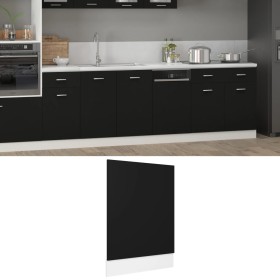 Plywood black dishwasher panel 45x3x67 cm by , Kitchen cabinets - Ref: Foro24-802555, Price: 35,57 €, Discount: %