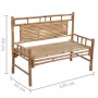 Bamboo bench with cushion 120 cm by , garden benches - Ref: Foro24-3063885, Price: 115,46 €, Discount: %