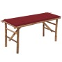 Folding garden bench with bamboo cushion 118 cm by , garden benches - Ref: Foro24-3063858, Price: 72,53 €, Discount: %