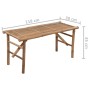 Folding garden bench with bamboo cushion 118 cm by , garden benches - Ref: Foro24-3063858, Price: 72,53 €, Discount: %