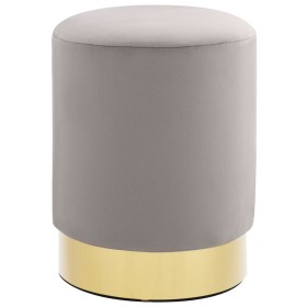 Light gray and gold velvet stool by , Folding stools and chairs - Ref: Foro24-249834, Price: 34,07 €, Discount: %