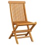 Garden chairs 6 units with black cushions teak wood by , Garden chairs - Ref: Foro24-3065612, Price: 389,98 €, Discount: %