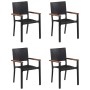 Juego de comedor para jardín 5 piezas negro de , Conjuntos de jardín - Ref: Foro24-3068764, Precio: 333,58 €, Descuento: %