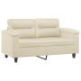 2-seater sofa with cream-colored synthetic leather cushions, 120 cm. by , Sofas - Ref: Foro24-3200984, Price: 239,08 €, Disco...