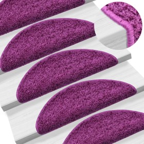 Stair tread carpets 15 units violet 65x21x4 cm by , Stair mats - Ref: Foro24-133905, Price: 83,47 €, Discount: %