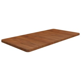 Encimera baño madera maciza tratada marrón oscuro 100x50x2,5 cm de , Encimeras - Ref: Foro24-343053, Precio: 77,99 €, Descuen...