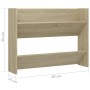 Zapatero de pared madera contrachapada roble Sonoma 80x18x60 cm de , Zapateros y organizadores de calzado - Ref: Foro24-80674...