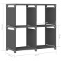 Estantería de 4 cubos de tela gris 69x30x72,5 cm de vidaXL, Librerías y estanterías - Ref: Foro24-322600, Precio: 23,73 €, De...