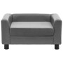 Plush and synthetic leather gray dog sofa 60x43x30 cm by , Beds for dogs - Ref: Foro24-170959, Price: 71,99 €, Discount: %