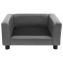 Plush and synthetic leather gray dog sofa 60x43x30 cm by , Beds for dogs - Ref: Foro24-170959, Price: 71,45 €, Discount: %