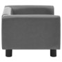 Plush and synthetic leather gray dog sofa 60x43x30 cm by , Beds for dogs - Ref: Foro24-170959, Price: 71,99 €, Discount: %