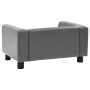 Plush and synthetic leather gray dog sofa 60x43x30 cm by , Beds for dogs - Ref: Foro24-170959, Price: 71,99 €, Discount: %