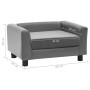 Plush and synthetic leather gray dog sofa 60x43x30 cm by , Beds for dogs - Ref: Foro24-170959, Price: 71,99 €, Discount: %