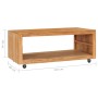 Solid teak wood coffee table 110x60x40 cm by , Coffee table - Ref: Foro24-288895, Price: 167,23 €, Discount: %