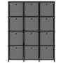 Shelving with 12 cubes with black fabric boxes 103x30x141 cm by vidaXL, Bookcases and shelves - Ref: Foro24-322615, Price: 73...