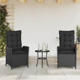 Reclining garden armchairs with 2 black synthetic rattan cushions by , Garden chairs - Ref: Foro24-365265, Price: 244,02 €, D...