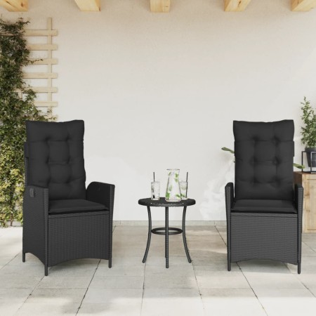 Sillones reclinable jardín cojines 2 uds ratán sintético negro de , Sillas de jardín - Ref: Foro24-365265, Precio: 244,02 €, ...