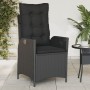 Reclining garden armchairs with 2 black synthetic rattan cushions by , Garden chairs - Ref: Foro24-365265, Price: 244,02 €, D...