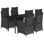 Set de muebles jardín 5 pzas con cojines ratán sintético negro de , Conjuntos de jardín - Ref: Foro24-3213187, Precio: 594,03...