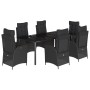 7-piece garden dining set with black synthetic rattan cushions by , Garden sets - Ref: Foro24-3213191, Price: 950,99 €, Disco...