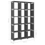 Estantería de 15 cubos de tela gris 103x30x175,5 cm de vidaXL, Librerías y estanterías - Ref: Foro24-322620, Precio: 44,83 €,...