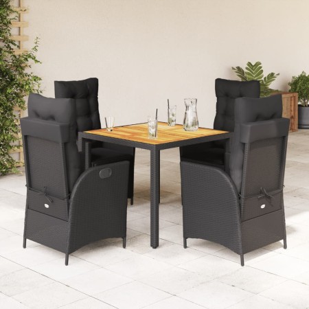 Set de muebles jardín 5 pzas con cojines ratán sintético negro de , Conjuntos de jardín - Ref: Foro24-3213096, Precio: 642,06...