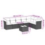 8-piece garden sofa set with black synthetic rattan cushions by , Garden sets - Ref: Foro24-3249585, Price: 499,32 €, Discoun...