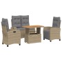 Set de comedor jardín con cojines 4 pzas ratán sintético beige de , Conjuntos de jardín - Ref: Foro24-3277432, Precio: 556,93...