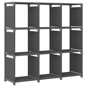 Estantería de 9 cubos de tela gris 103x30x107,5 cm de vidaXL, Librerías y estanterías - Ref: Foro24-322612, Precio: 27,87 €, ...