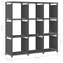 Estantería de 9 cubos de tela gris 103x30x107,5 cm de vidaXL, Librerías y estanterías - Ref: Foro24-322612, Precio: 27,99 €, ...