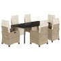 Set comedor de jardín 7 pzas con cojines ratán sintético beige de , Conjuntos de jardín - Ref: Foro24-3213014, Precio: 1,00 €...