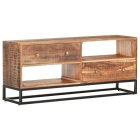 Mueble para TV de madera maciza de acacia rugosa 120x30x50 cm de vidaXL, Muebles TV - Ref: Foro24-320914, Precio: 185,99 €, D...