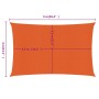 Rectangular HDPE orange shade sail 160 g/m² 4x5 m by , Umbrellas - Ref: Foro24-311683, Price: 44,99 €, Discount: %