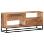 Mueble para TV de madera maciza de acacia rugosa 120x30x50 cm de vidaXL, Muebles TV - Ref: Foro24-320914, Precio: 184,96 €, D...