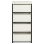 Storage rack 4 fabric baskets cream steel by vidaXL, Lockers and storage cabinets - Ref: Foro24-322624, Price: 39,11 €, Disco...