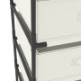 Storage rack 4 fabric baskets cream steel by vidaXL, Lockers and storage cabinets - Ref: Foro24-322624, Price: 39,11 €, Disco...