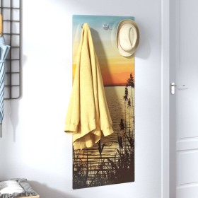 Perchero de pared vidrio templado lago soleado 125x50 cm de vidaXL, Percheros para sombreros y abrigos - Ref: Foro24-322279, ...