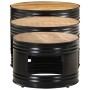 High bar tables in drum shape, set of 3, made of solid rough mango wood. by , Side tables - Ref: Foro24-358933, Price: 214,69...