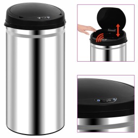 Trash can with automatic sensor 50 L stainless steel by vidaXL, Garbage cans and trash cans - Ref: Foro24-322694, Price: 94,0...