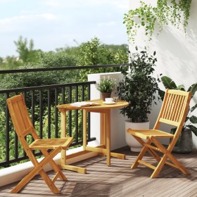 Folding 3-piece solid acacia wood garden dining set by , Garden sets - Ref: Foro24-3206332, Price: 179,04 €, Discount: %