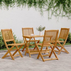 Folding 5-piece solid acacia wood garden dining set by , Garden sets - Ref: Foro24-3206330, Price: 249,34 €, Discount: %